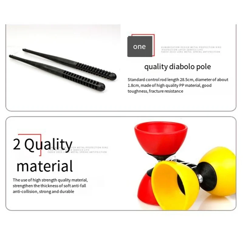 

AEF6-Double-Headed Shaking Rod Diabolo Children's Students And The Elderly Outdoor Fitness Sensory Training Equipment
