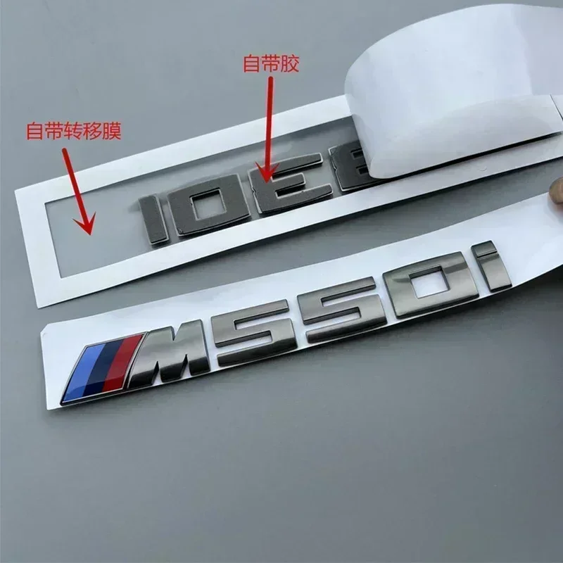

for M 135i 145i 540i 530i 550i M760Li M540Li X1 X2 X3 X4 X5 X6 X7 X8 F46 F34 F35 F80 Gray Car Rear Trunk Emblem Badge Sticker