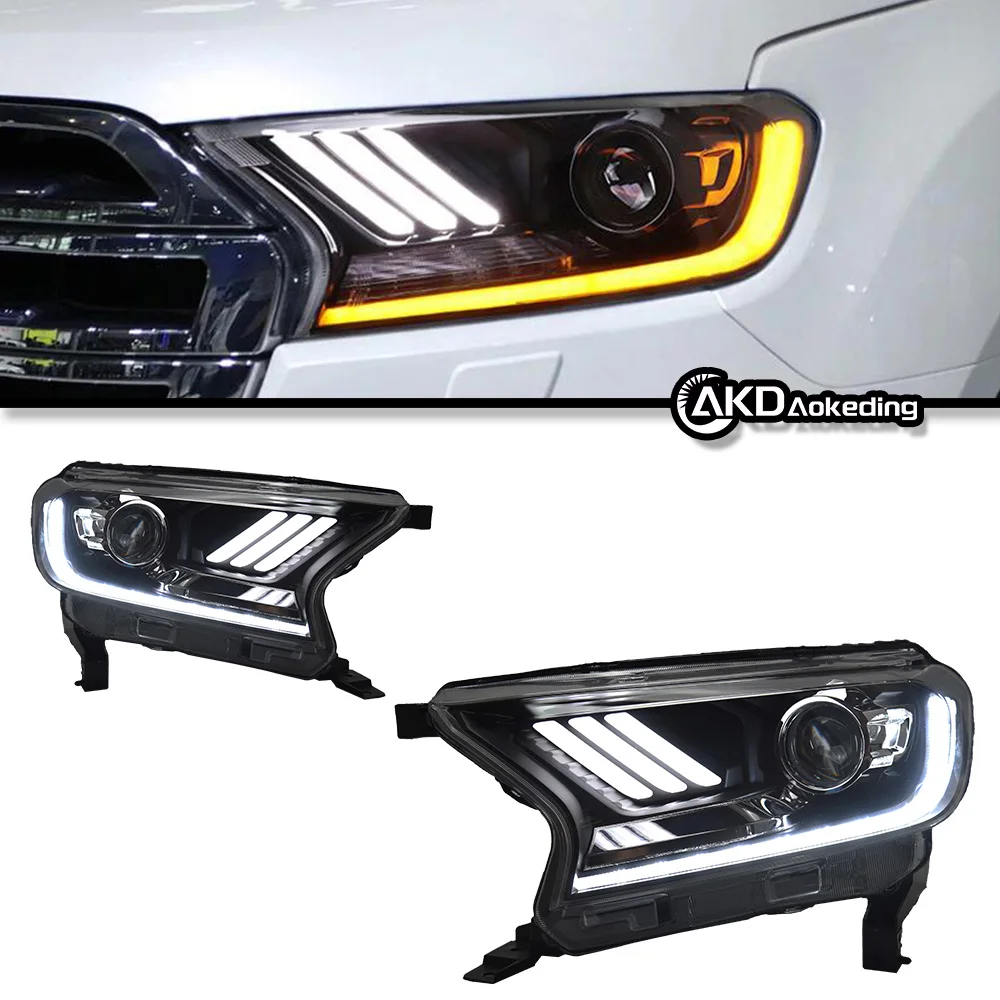 

Auto Parts For Ranger Everest Headlights 2016-2021 Endeavour Mustang Styling LED Daytime Lights Projector DRL Car Accesorios