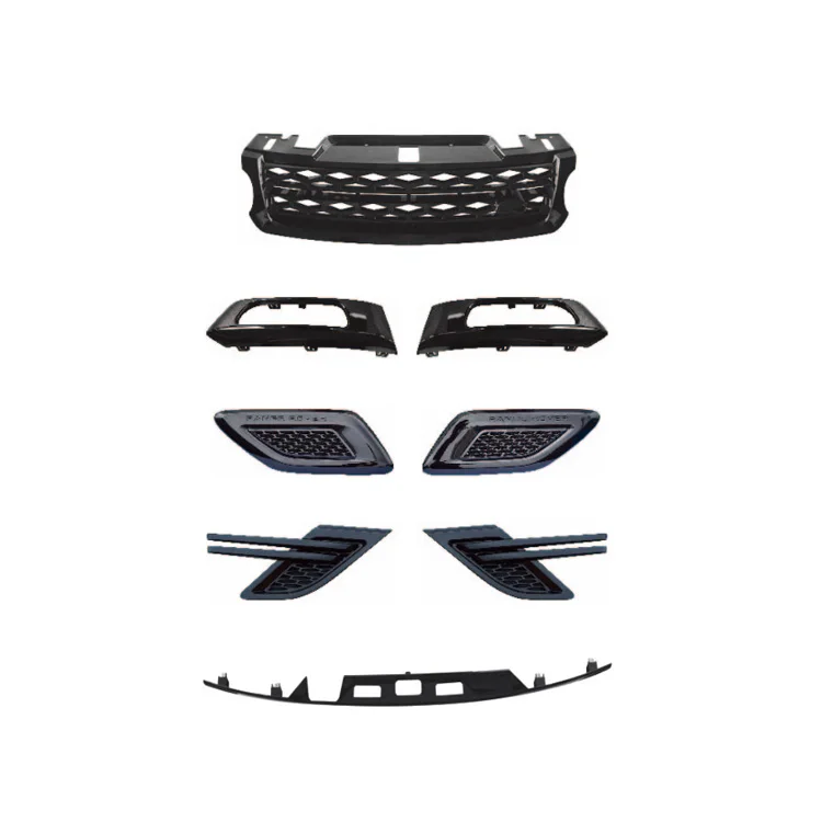 New High Quality Black Knight Style Body Kits Fog Light Bezels Front Bumpers Grille Plug and Play for Sport 2014-2017