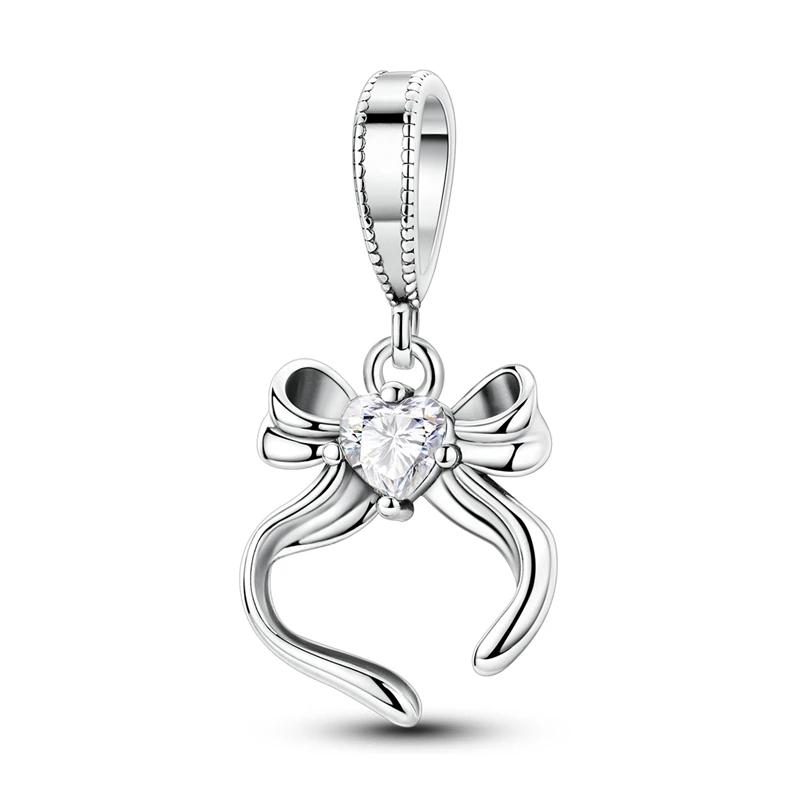Heißer Verkauf Charms Perlen 925 Sterling Silber Farbe Bogen Kreuz Lebensbaum Perlen Fit DIY Original Armreif Charme Anhänger Schmuck