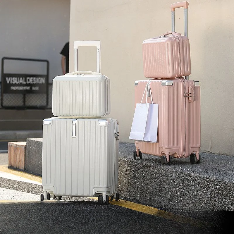 Mala para mãe e filho, pequena bolsa de embarque, carrinho leve, senha do avião do estudante, 18"