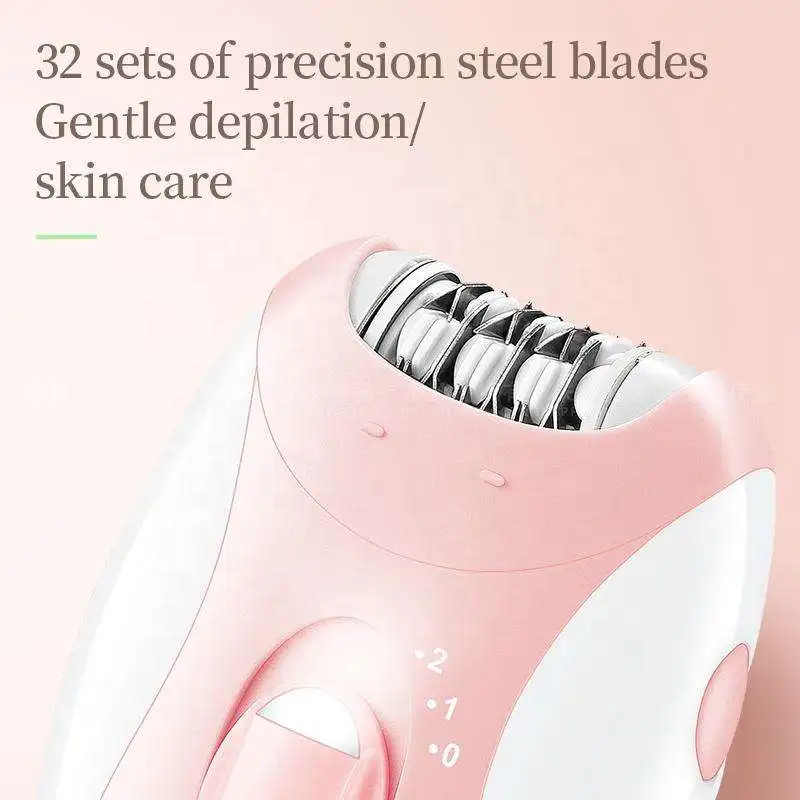 Kemei Women Epilator Electric Hair Removal Facial Body Lady Bikini，Legs，Arms，Armpit Hair Remover Underarms Rechargeable