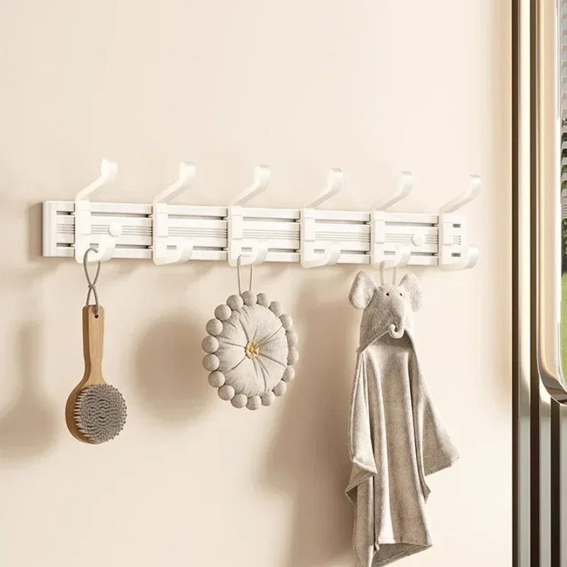 

Настенный движущийся крючок Спальня Кухня Ванная комната Коридор Подвесные крючки Организация шляп Настенные вешалки для одежды Кремовый ветер Настенный подвес