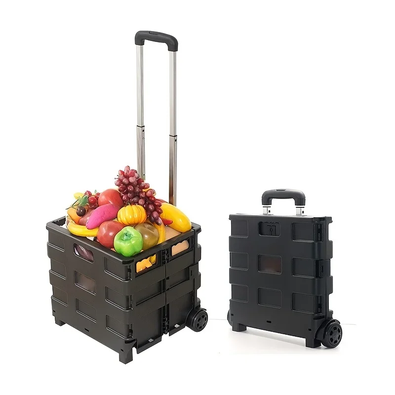 Portable outdoor trolley Dolly utility trolley foldable rolling shopping cart foldable mobile camping with wheels