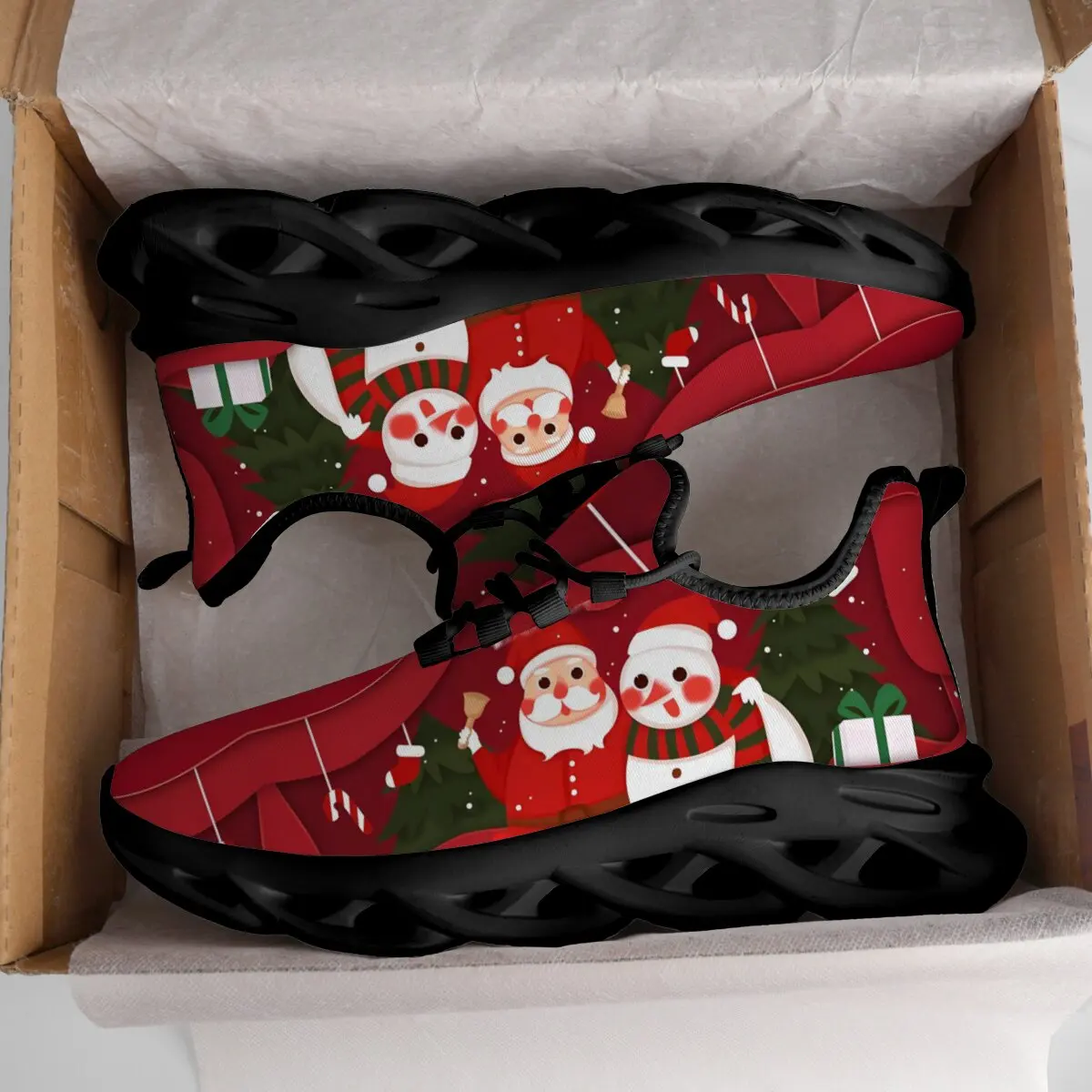 أحذية رياضية للرجال من MAEDEF لعيد الميلاد خفيفة الوزن سهلة الارتداء ومريحة للمشي ومضادة للانزلاق للتدريب في الهواء الطلق #4