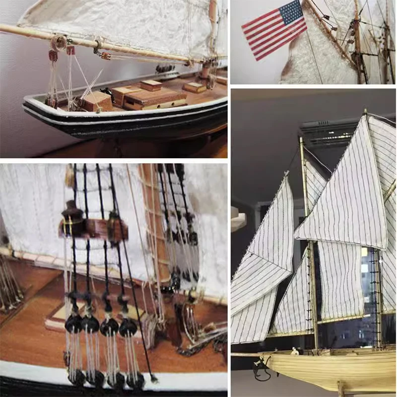 1/87 Benjamin DIY Ship Model Toy Model Assembled Wooden Sailing Ship Model Kit Boys Gift Collection