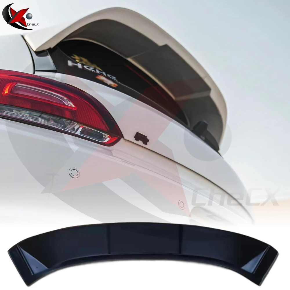 Car Styling Fit For Volkswagen Scirocco 2009-2013 (only for R) CARBON FIBER Materoal Rear Roof Lip Spoiler Trunk Boot Wing