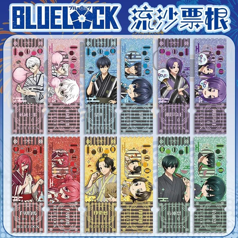 BLUE LOCK Chigiri Hyoma Nagi Seishiro Bachira Meguru Cosplay Quicksand Ticket Stub Acrylic Tabletop Ornament Decorations Cartoon