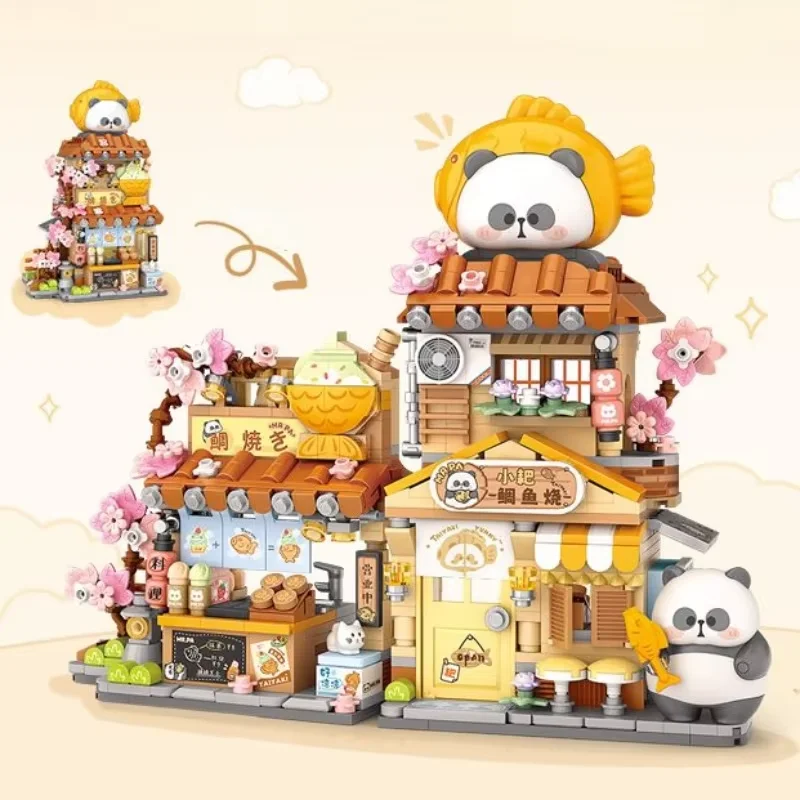 Loz Architektur Street Shop Izakaya Moc Bausteine speichern japanische Straßenszene Puzzle Geschenk Spielzeug für Erwachsene oder Kinder