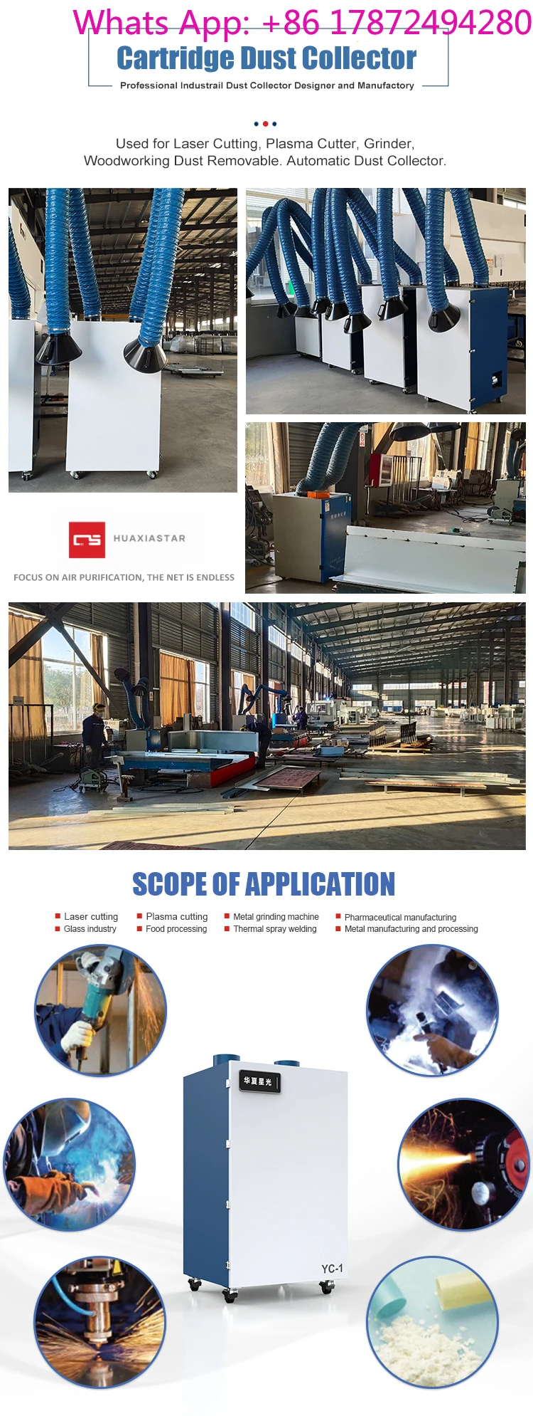 【2026】Portable Industrial Vacuum Smoke Extractor Pulse Jet Cleaning Big Power Welding Dust Collector New for Industrial Dust