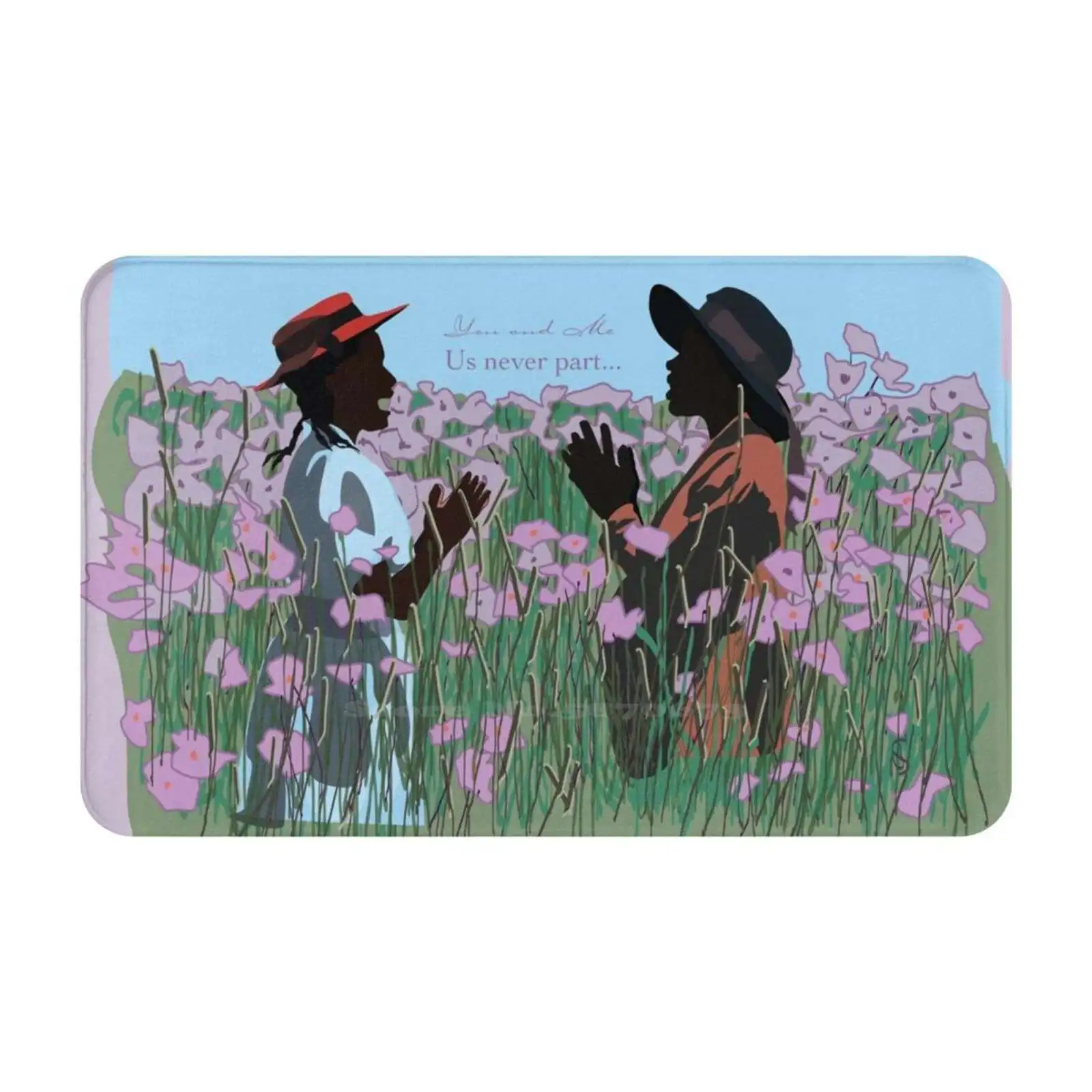 The Color Purple Movie Art Poster-Sisters Play , You And Me Us Never Part Soft House Family Anti-Slip Mat Rug Carpet Until You