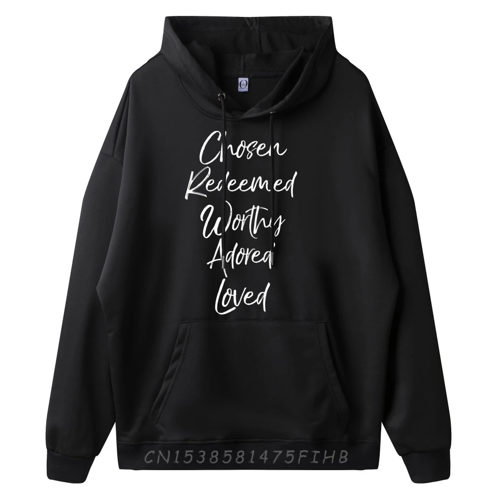 سترة بغطاء للرأس للرجال من Family برقبة دائرية وأكمام طويلة، اقتباس الإيمان المسيحي المختار، سترة مهووسة بغطاء للرأس