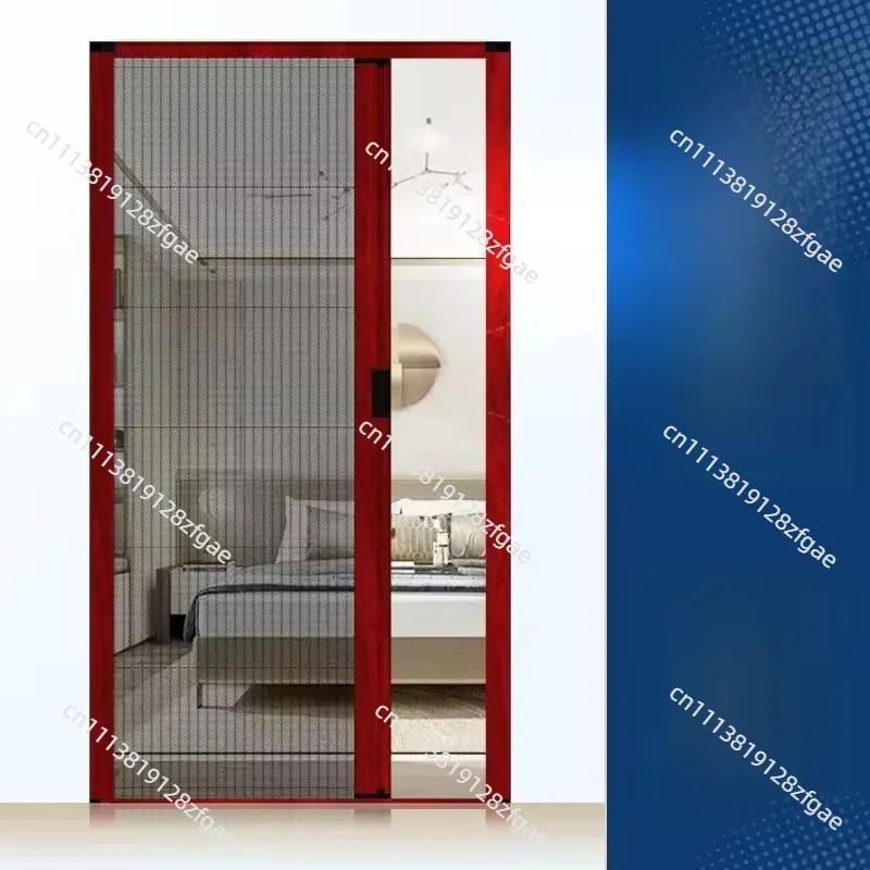 Trackless Retractable Screen Doors Sliding Door Trackless Pleated Mesh Sliding Screen Aluminium Mosquito Net Door-Bespoke