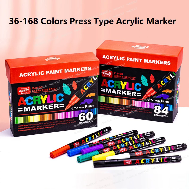 

Zoecor 36-168 Colors Markers Set Art Painting Stationery 0.7-1mm nib Quick-Drying Waterproof Ink Permanent School Supplies ﻿