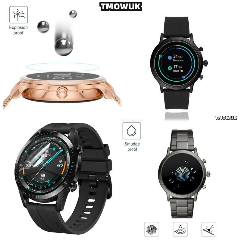 

For FOSSIL Gen 5 5E 6 42MM 44MM - Tempered Glass - Ultra-Thin 9H Hardness Anti-Scratch HD For Smart Watch