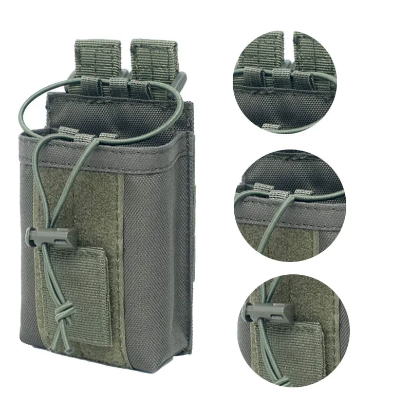 Tactical Molle Radio Holder Portable Walkie Talkie Pouch Case Radios Holster Bag for Two Ways Walkie Talkies Hunting Equipment