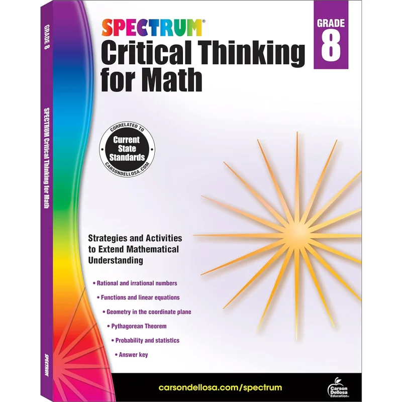 Critical Thinking For Math Grade 8 Carson Dellosa Education Carson Dellosa Education 9781483835563 Book