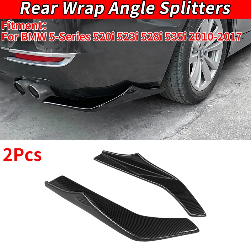 

For BMW 5 Series F18 F10 520i 528i 535i 2010-2017 Car Rear Bumper Splitters Trunk Lip Spoiler Wing Diffuser Wrap Angle Protector