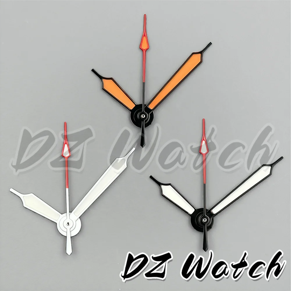 Black And White Orange Pilot Watch Hands Red Tail Seconds Hand Green Luminous Suitable For VH31 Movement Modified Sterile Hands
