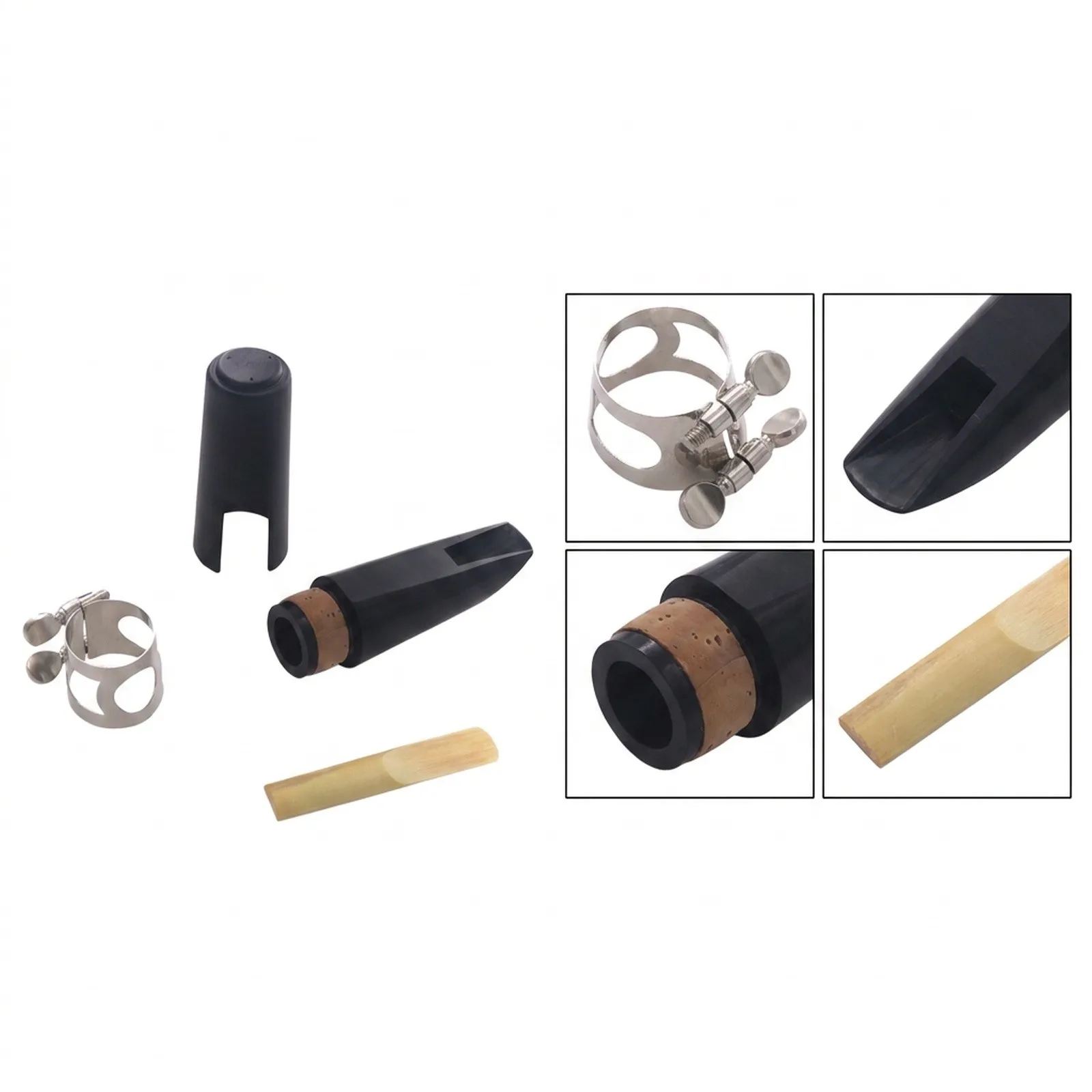 Accessories Kit Clarinet Mouthpiece Plastic Reed Replacement With Ligature Cushion for expert Lightweight Advanced