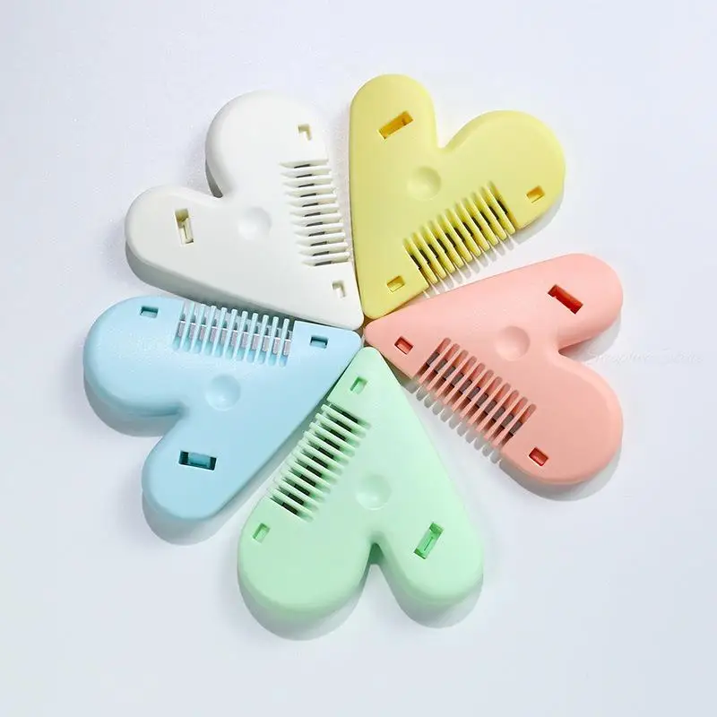 1pc Baby Boys Girls Hair Trimmer With Free 10pcs Blades Peach Heart Double Sided Hair Clipper Fashion Barber Kids Children Comb