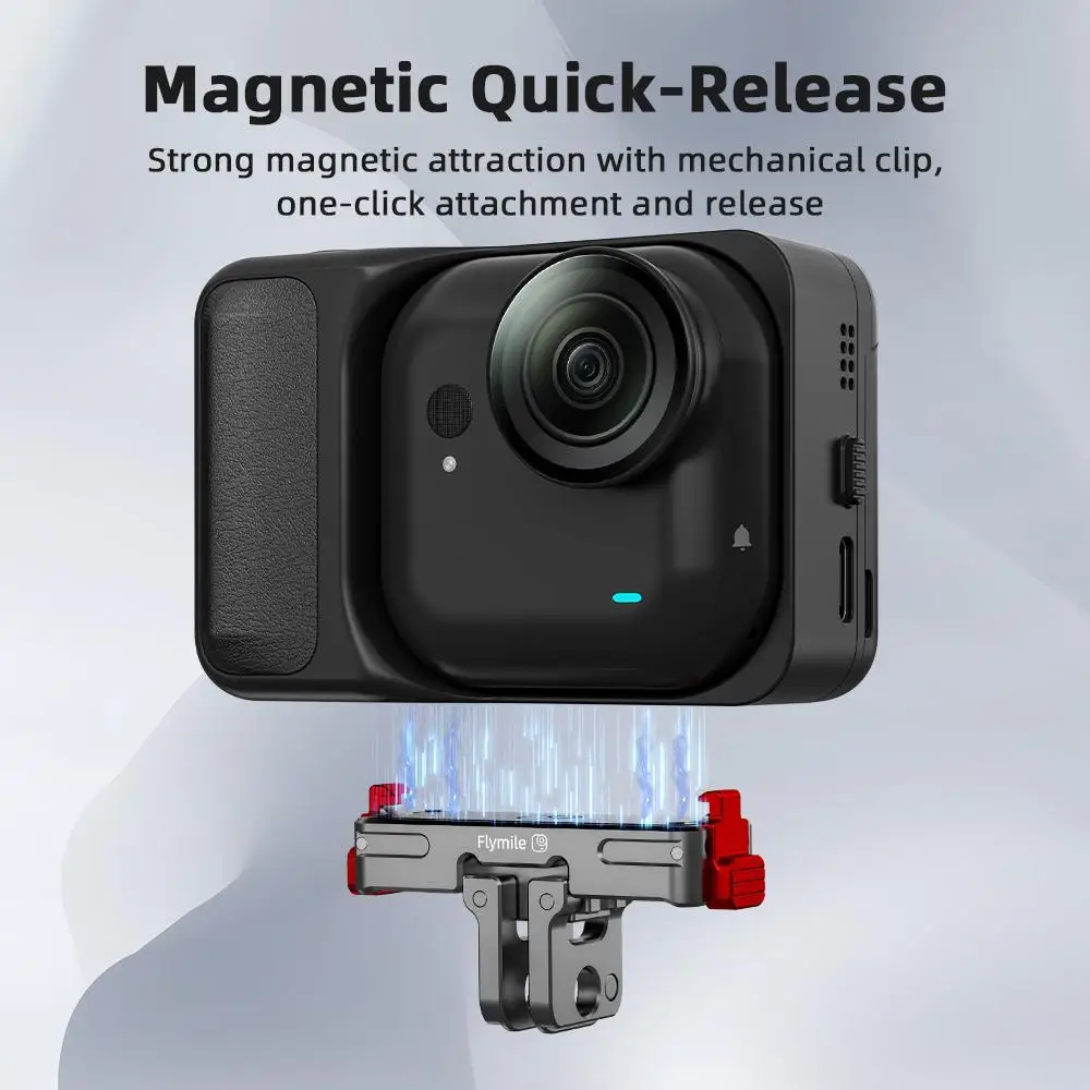 Aluminum Alloy Magnetic Base For Insta360 GO Ultra Camera Magnetic Quick-Release Adapter Mount Holder Bracket Camera Accessories