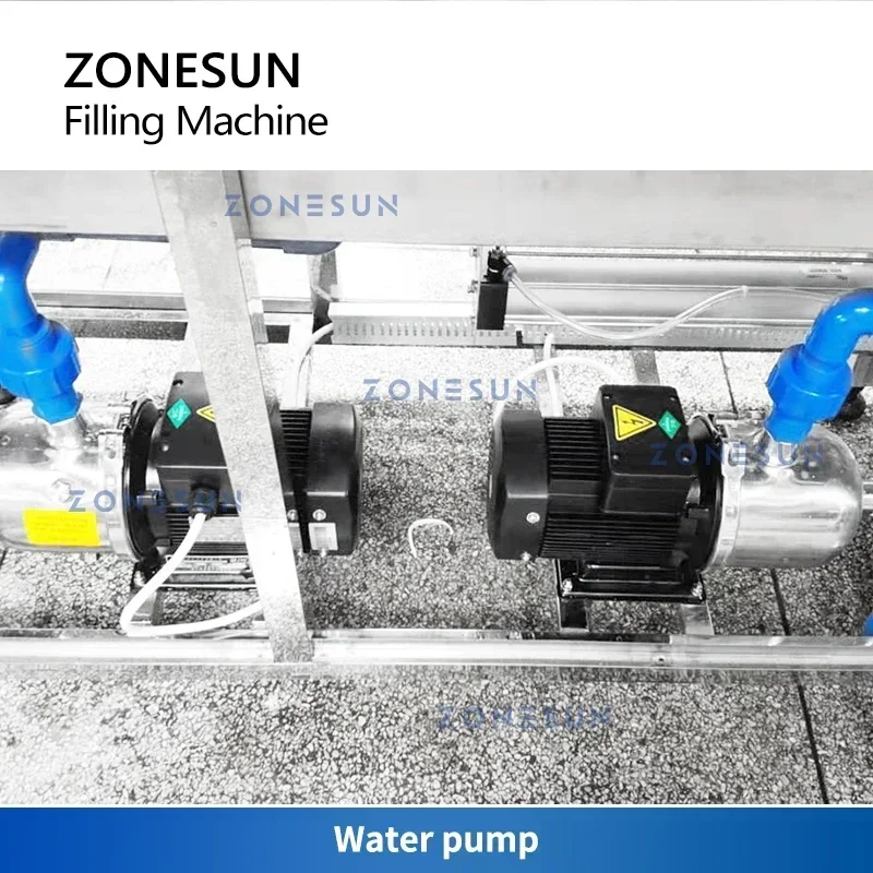 ZONESUN ZS-XG100J Riempitrice automatica per acqua a canna Rondella per risciacquo di bottiglie Confezionatrice per acqua potabile da 5 galloni