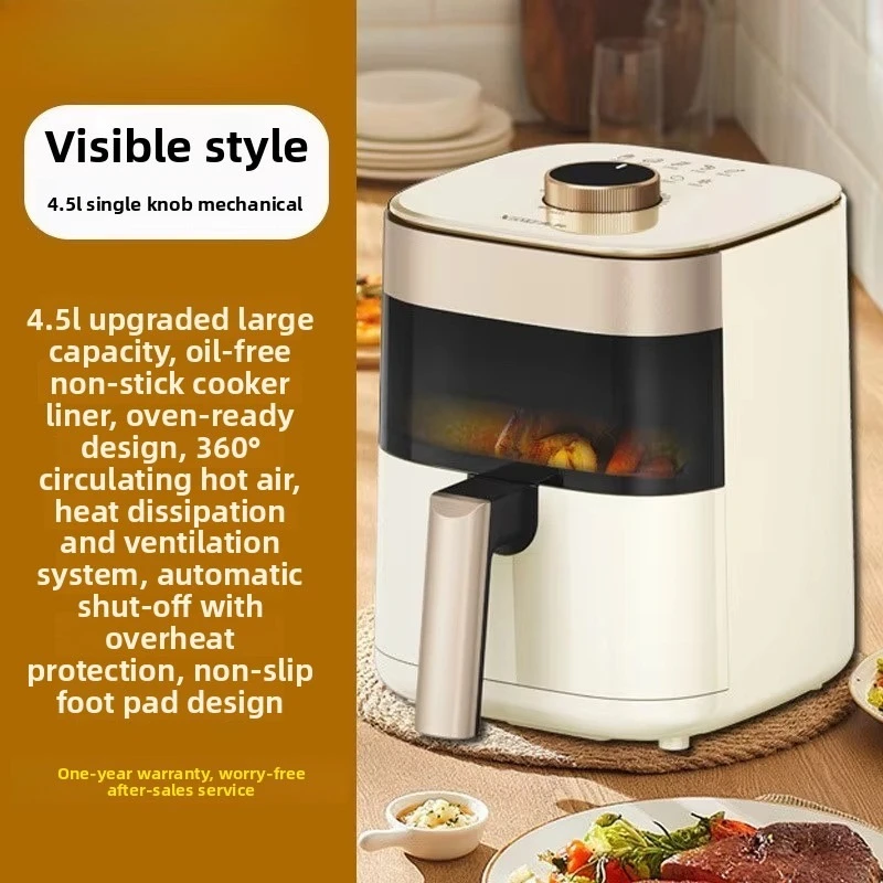 مقلاة هوائية منزلية جديدة ذات سعة كبيرة، مقلاة كهربائية ذكية خالية من الزيت، فرن متعدد الوظائف، آلة قلي فرنسية متكاملة #5