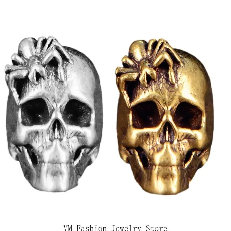 

D0UB Stylish Skull Spiders Metal Beads for Crafting and Decoration DIY Accessories