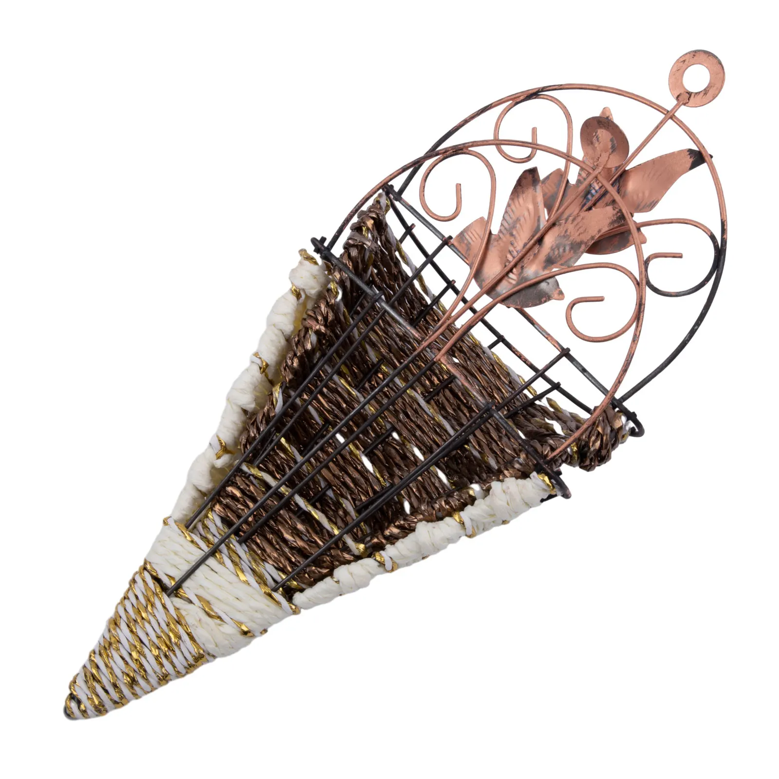 Simulation Flower Simulation Vase Wall Hanging Flower Basket Flower Basket Vine Interior Decoration Triangle Wall Hanging