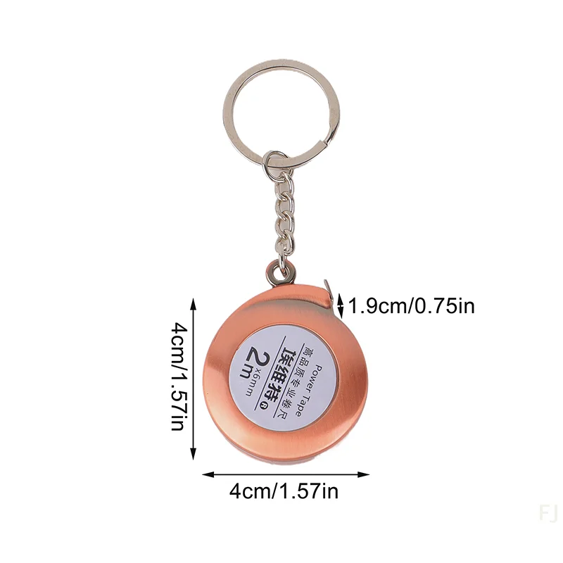 [YU] Portable Mini Tape Measure Small Household Measuring Tape Retractable 2m Steel Key Chain Tape Measure Mini Measuring Tools