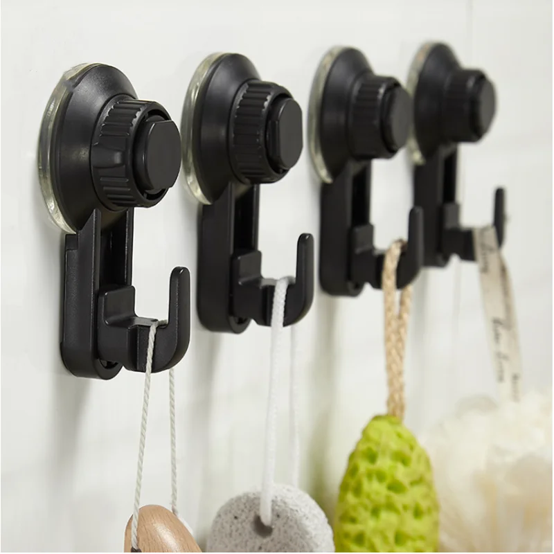 Strong Hooks Self Adhesive Door Wall Hangers Vacuum Hooks Suction Heavy Load Bearing 5kg Rack Cup Sucker For Kitchen Bathroom