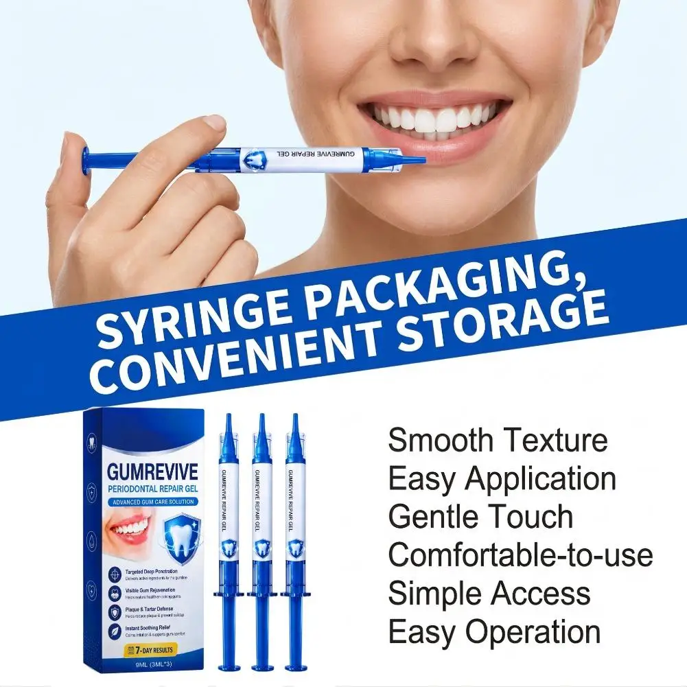 Periodontal Repair Gel GUMREVIVE Gum Care Gel Soothing Gum Product Reduce Plaque Tartar Freshen Breath Deep Clean Oral Gum Gel