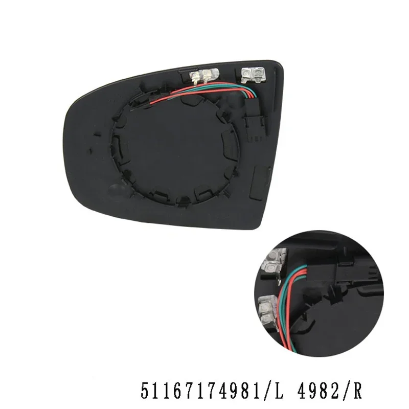 Car Left Right Rearview Wing Mirror Glass Heated Adjustment W/ Wiring Harness 51167174981 51167174982 For BMW X5 E70 X6 E71 E72