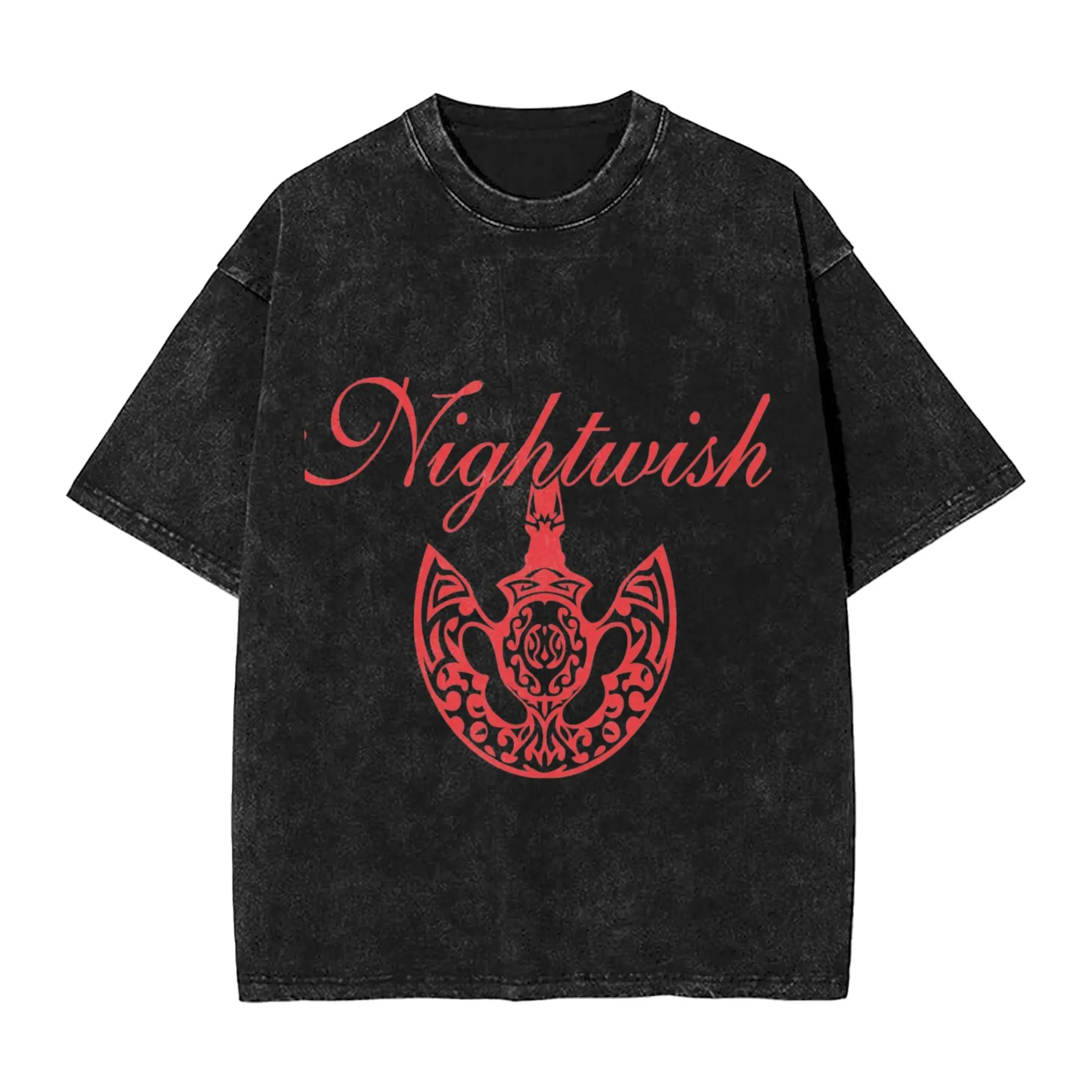 

Футболка Nightwish Band, простые футболки, винтажные топы с короткими рукавами, летние повседневные футболки большого размера с круглым вырезом