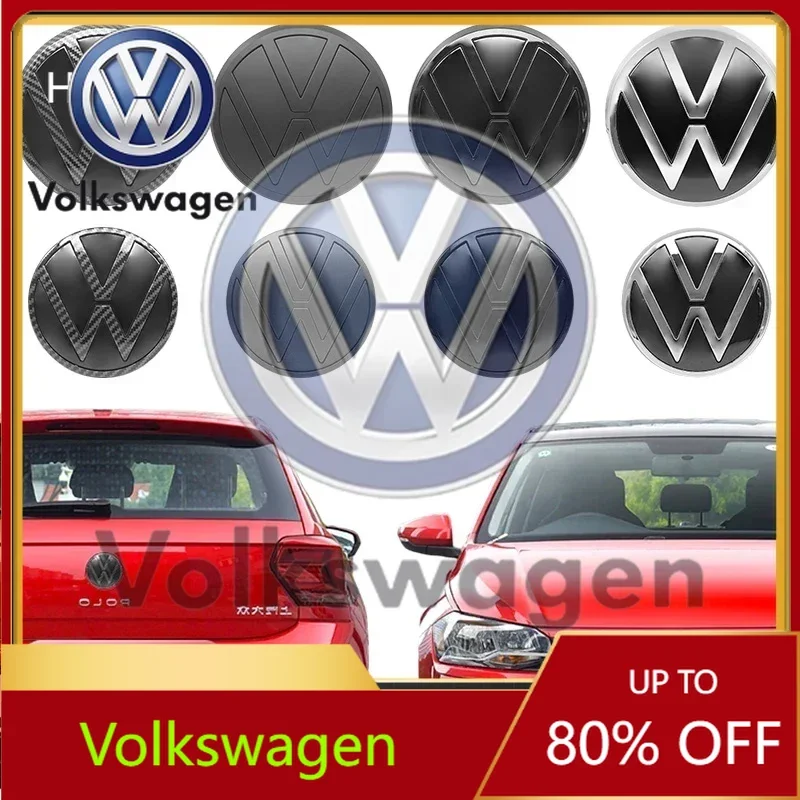 

Styling Mouldings For VOLKSWAGEN VW 2Pcs ABS 139mm 110mm VW Polo Car Front Logo Grille Badge Trunk Badge For Volkswagen Polo 6 2