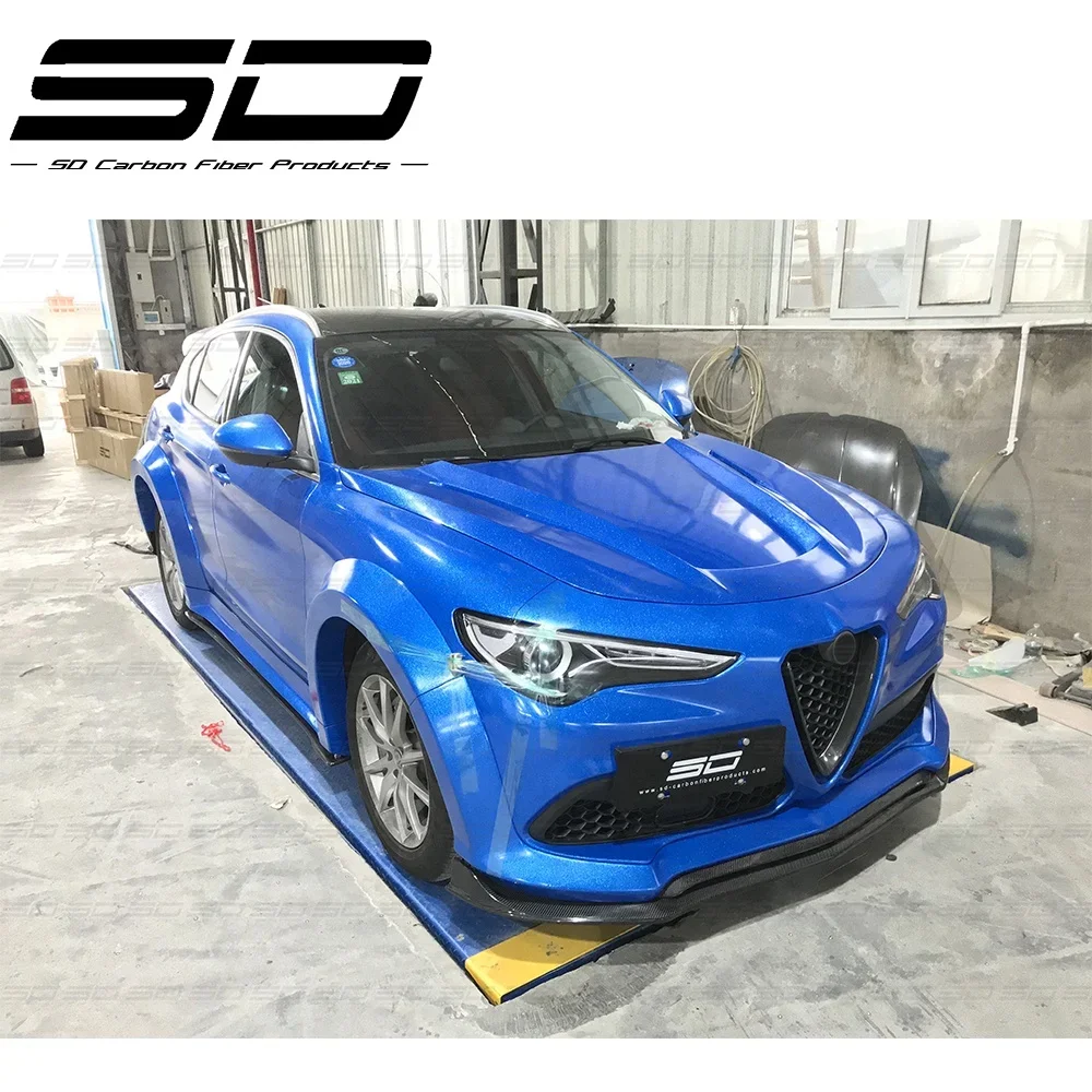 New Product Carbon Fiber Full Set Kit SD Style Carbon Fiber Wide Body Kit  For Alfa Romeo Stelvio