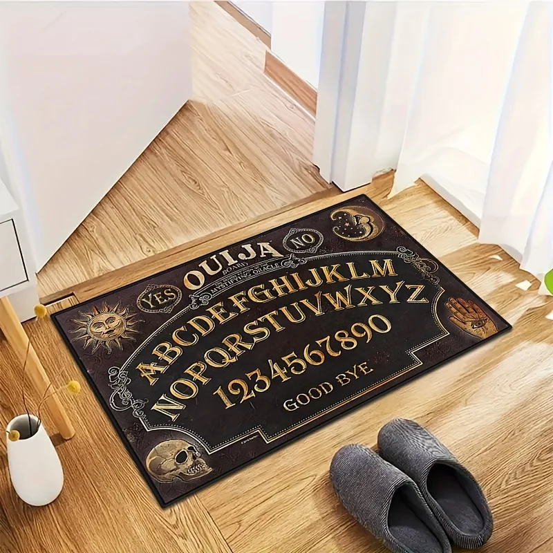 Halloween Gothic Ouija Board Rugs Living Room Balcony Hallway Entrance Non-slip Carpets Bathroom Toilet Floormat Halloween Decor