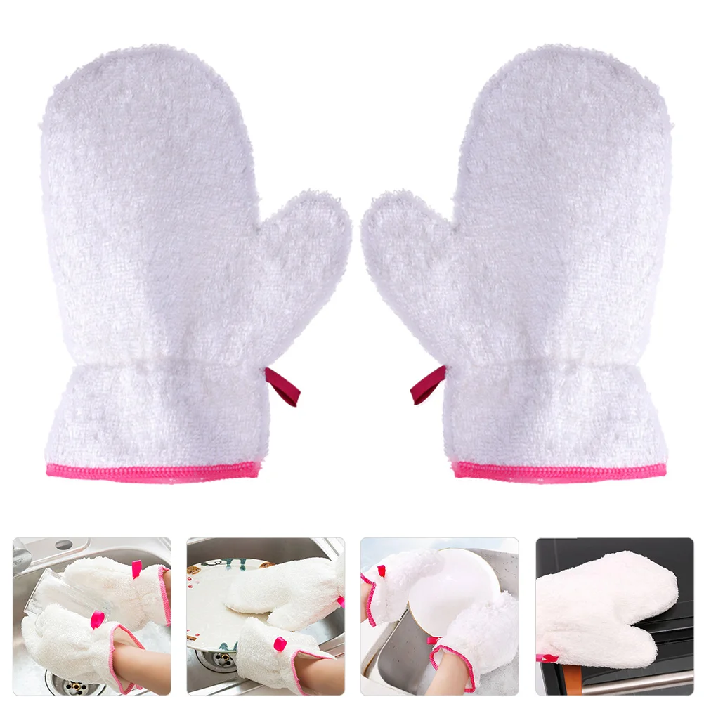 

6 Pcs Cleaning Gloves Reusable Exfoliating Kitchen Protective Dish-washing Microfiber Supplies Housework Body