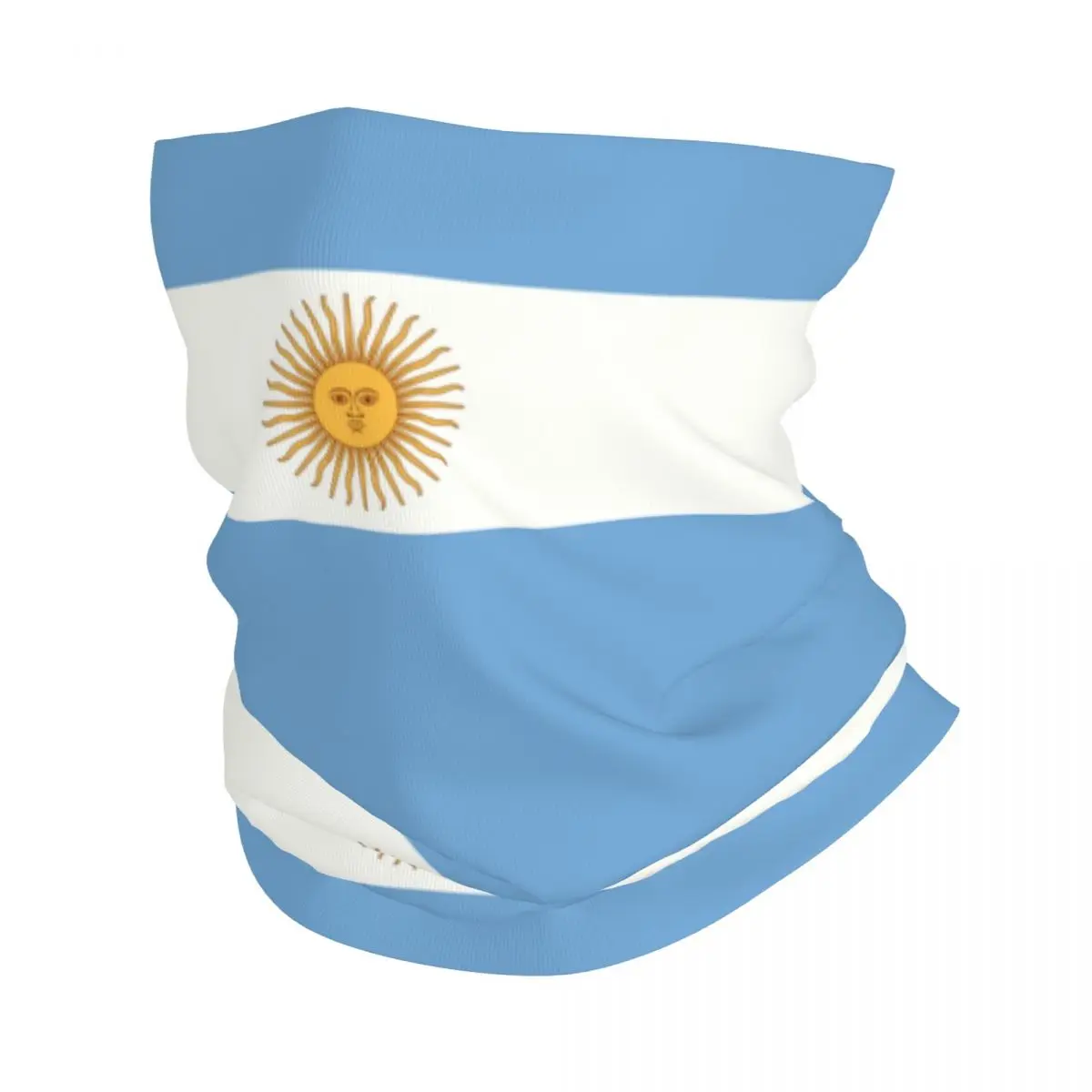 Custom Flag Of Argentina Neck Gaiter Women Men UV Protection Winter Bandana Scarf for Hiking