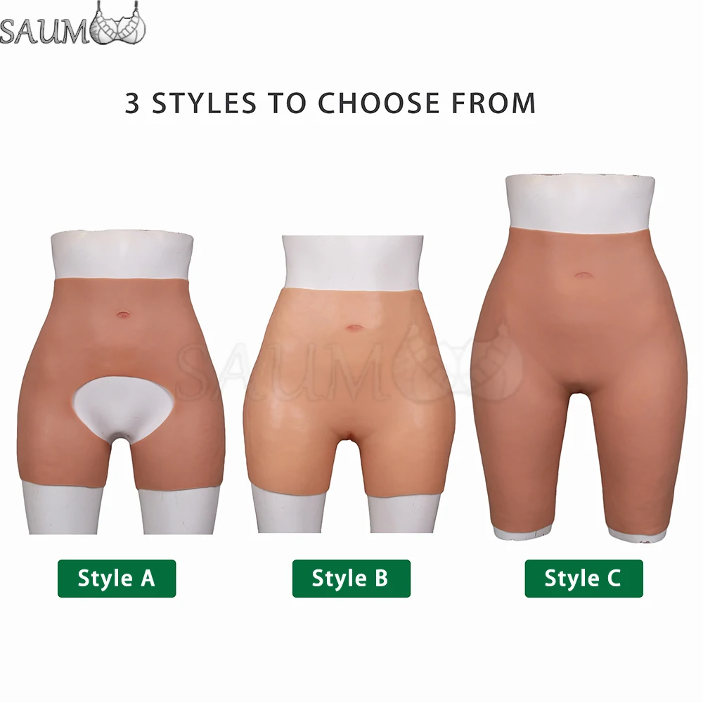 New Hip Lifting Silicone Butt Lifting Buttock And Crotch Open Pants Unisex Cd Pseudo Female Cosplay Queen Crossdresser