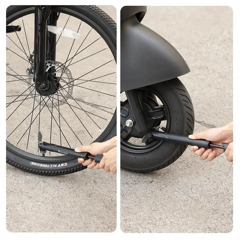 Palm-fit Air Compressor High-strength Nylon Inflator Portable Mini Bike Tire Pump for Easy Inflation Up to 120 Psi for Bikes