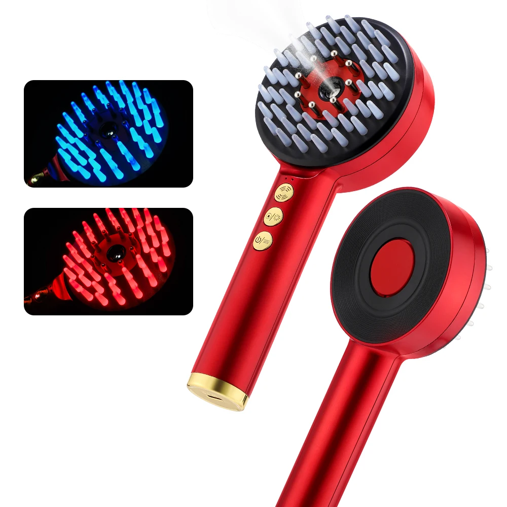 

3 Modes Electric Massage Comb Portable Red Light Laser Comb for Hair Follicle Hair Follicles On The Head Essence Oil Applicator