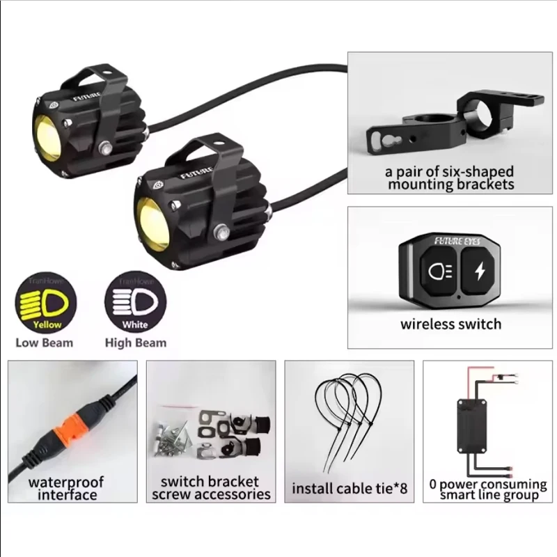 Future Eyes F150S For Honda Forza NSS 350 Auxiliary Light Mini