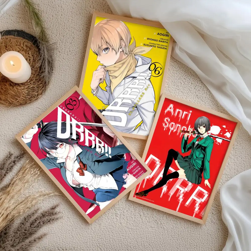 D-Durarara Anime Cartoon Poster HD Home Wall Stickers House Hallway Living Room Bedroom Bar Office Decor Art Prints