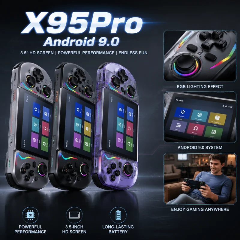 Gaming Console Handheld Android - Przenośne konsole do gier X95 Pro