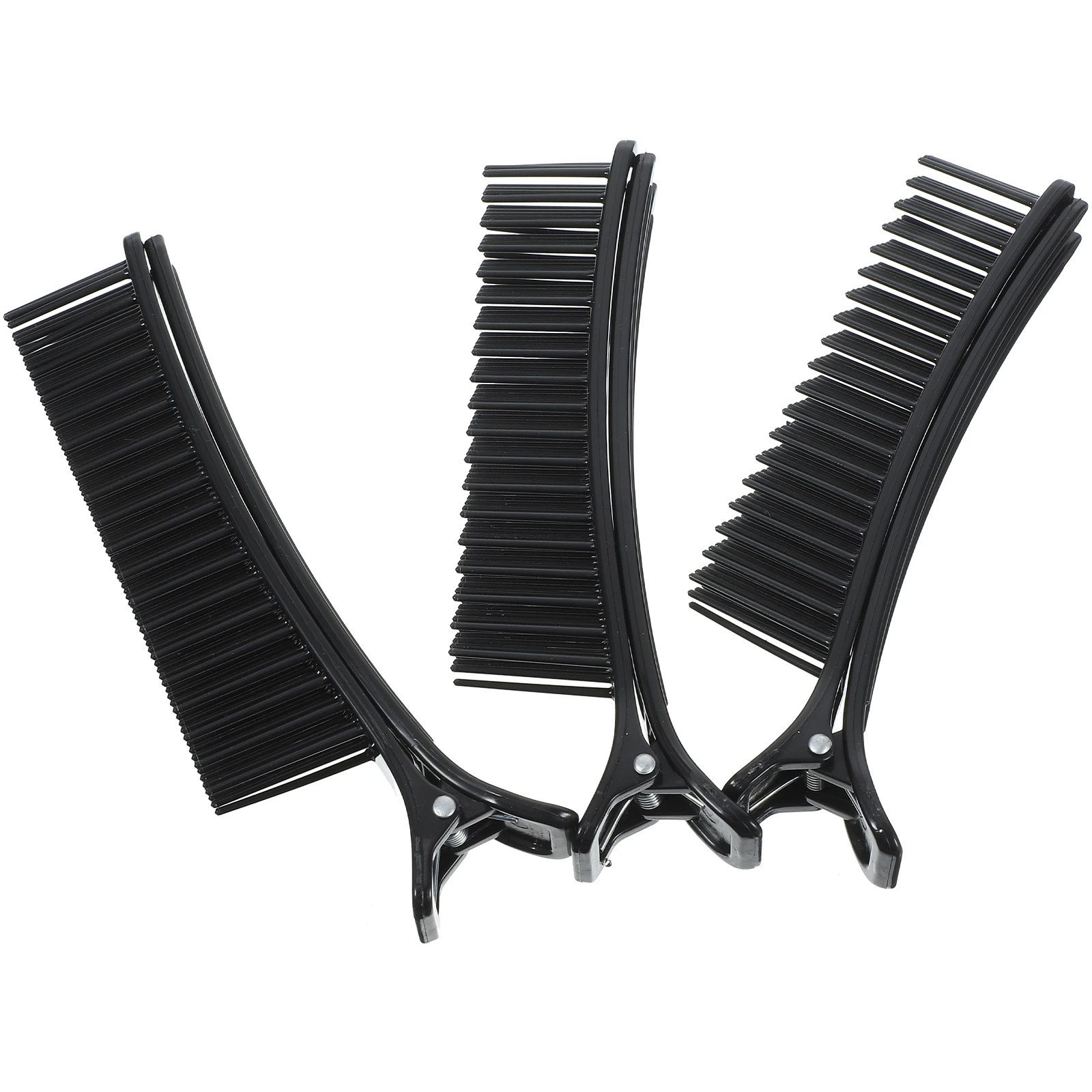 

3pcs Layered Styling Clips Black Salon Sectioning Tools for Dry Wet Long Short Curly Straight Hair Hairdresser Clip Root Clips