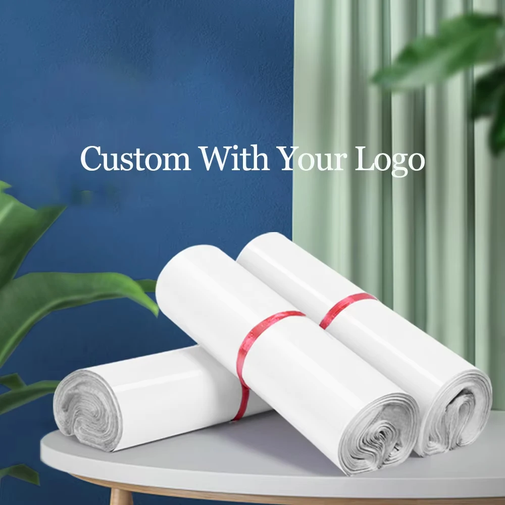 

100Pcs Apple Green Express Bag Custom Logo 20x30cm Waterproof Clothing Packaging Bags Logistics Plastic Courier Transport Sack