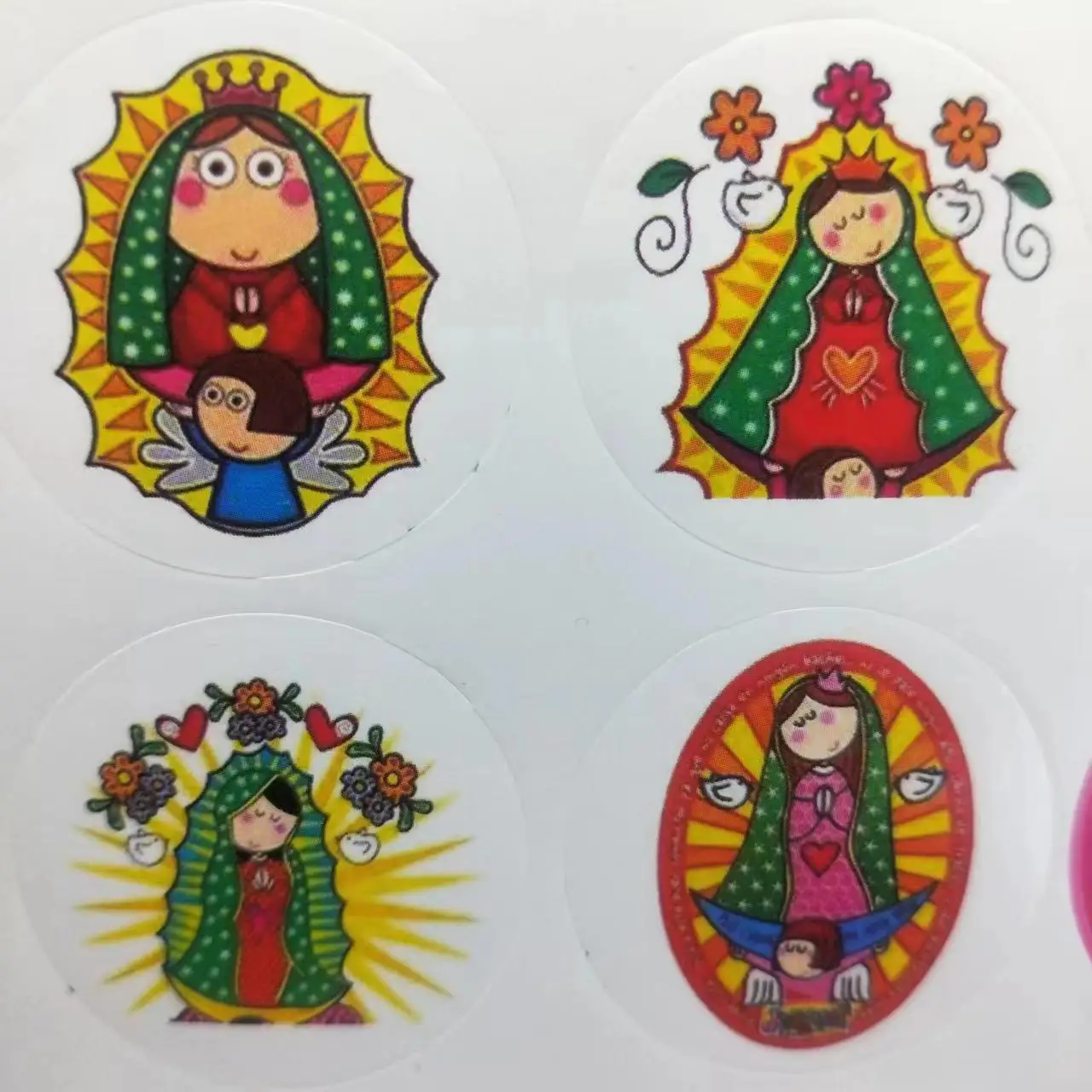 free shipping 14pcs one paper saint picture stickers religious stickers